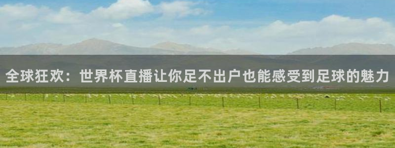 世预赛免费直播入口：全球狂欢：世界杯直播让你足不出户也能感受到足球的魅力